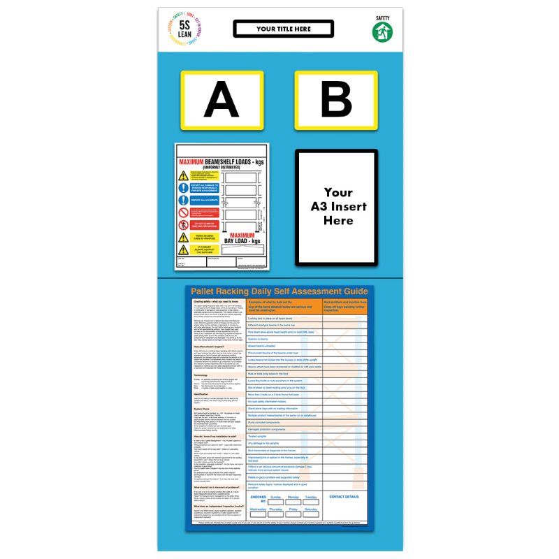 Modulean® Double Aisle Marker Rack End Board 6, Rack Assessment